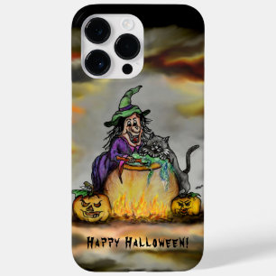 Coque Case-Mate iPhone Sorcière et chat noir, Happy Halloween !