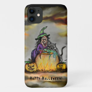 Case-Mate iPhone Case Sorcière et chat noir, Happy Halloween !