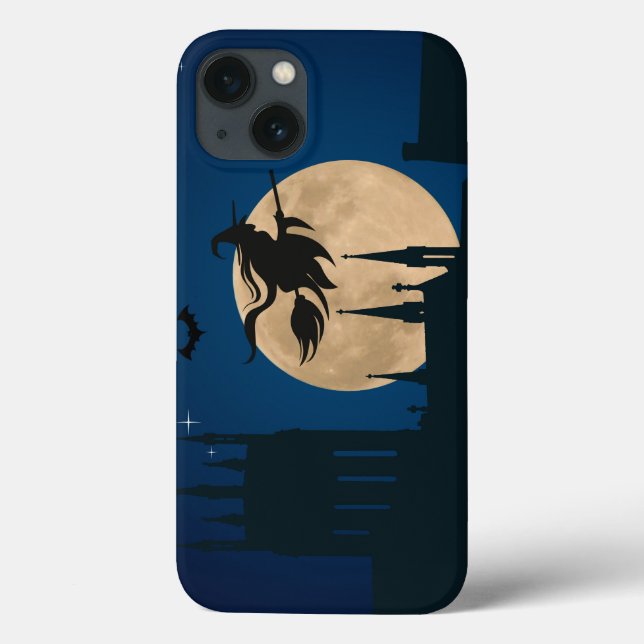 Coques Case-Mate iPhone Sorcière volante d'Halloween (Verso)