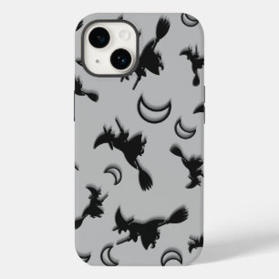Coque Case-Mate iPhone Sorcière volante parmi la demi-lune à la nuit d'Ha