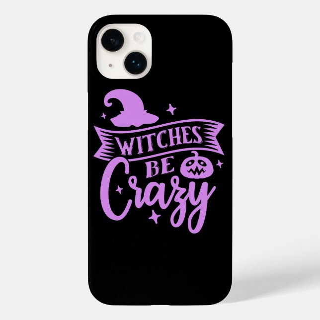 Coques Case-Mate iPhone Sorcières, soyez folles Noir et Violet (Verso)