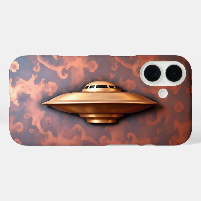 Coques Case-Mate iPhone Soucoupe volante extraterrestre (Verso (horizontal))