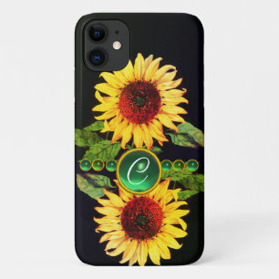 Case-Mate iPhone CASE SOUFFLE, EMERALD GREEN GEMSTONES MONOGRAMME FLORAL