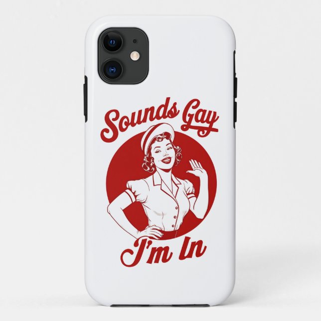 Coques Case-Mate iPhone Sounds Gay I'm In Vintage Lesbian Cowgirl Howdy (Dos)