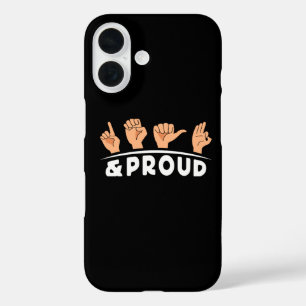 Coque Pour iPhone 16 Sourds Et Fiers Art De Signe D'orthographe Manuell