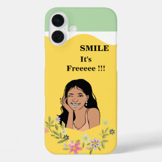 Coque Pour iPhone 16 Plus Souriez, c'est gratuit.
