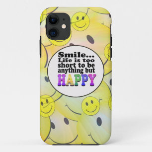 Coque iPhone 11 Souriez et soyez heureux