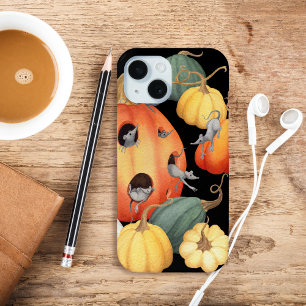 Coque Case-Mate iPhone Souris et Citrouille d'automne amusant