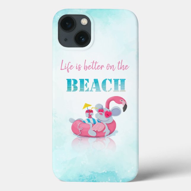 Coques Case-Mate iPhone Souris Mignonne  Plage Élégante (Verso)
