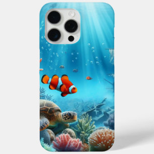 Coque Case-Mate iPhone Sous la mer, tortue, corail, bateau, poisson clown