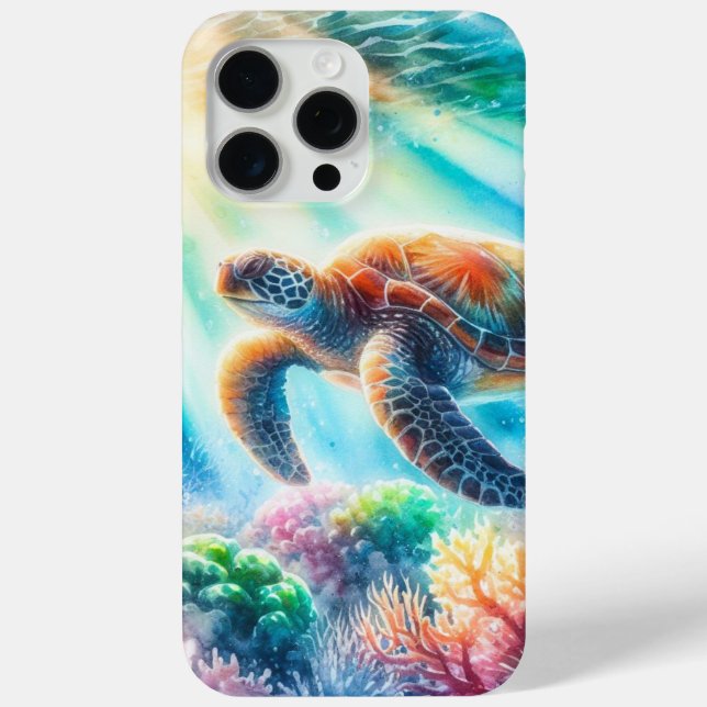 Coques Case-Mate iPhone Sous la tortue de mer (Verso)