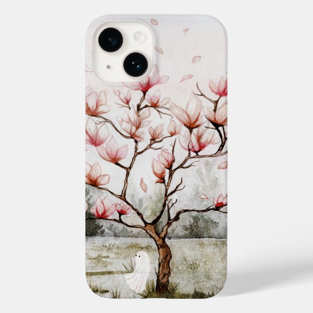 Coques Case-Mate iPhone Sous L'Arbre De Magnolia (Verso)
