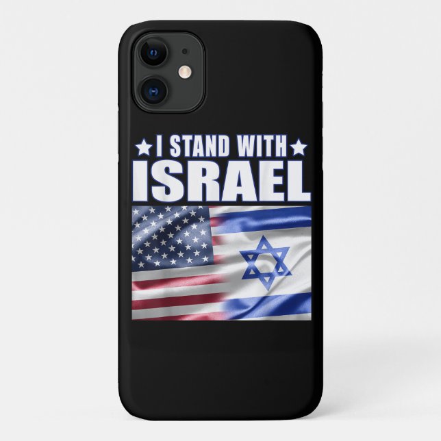 Coques Case-Mate iPhone Soutenez Israël Je suis avec Israël  (Dos)