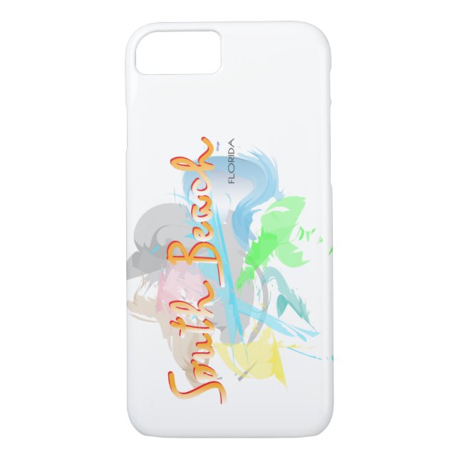 Coques Case-Mate iPhone South Beach, Floride Abstrait i PhoneCase (Dos)