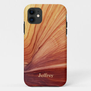 Coque Case-Mate iPhone Southwest Canyon Abstrait, Nom, Or et Rouge