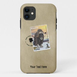 Case-Mate iPhone Case Souvenir de Timbre Postage Muskox de l'Alaska