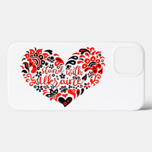 Case-Mate iPhone Case Soyez avec l'Ukraine lettrage et coeur