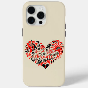 Coque Case-Mate iPhone Soyez avec l'Ukraine lettrage et coeur