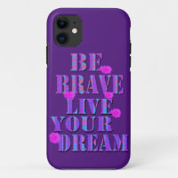 Soyez Courageux Vivez Votre Dream Tartan Logo,