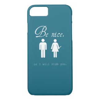 Case-Mate iPhone Case Soyez gentil ou je vous poignarderai