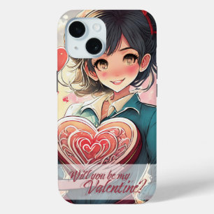 Coque Case-Mate iPhone Soyez ma Saint-Valentin dans le style Manga 31470