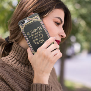 Case-Mate iPhone Case Soyez sans crainte Citation Empreinte de léopard r