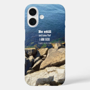 Coque Pour iPhone 16 Soyez toujours et sachez que je suis Dieu calme Oc