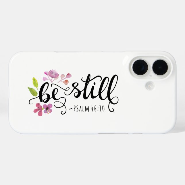 Coques Case-Mate iPhone Soyez Toujours - Psaume 46:10 (Verso (horizontal))