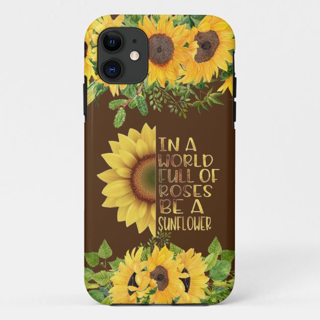 Coques Case-Mate iPhone Soyez une citation de tournesol (Dos)