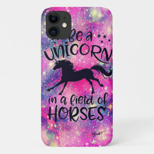 Case-Mate iPhone Case Soyez une licorne dans un champ de chevaux avec pa