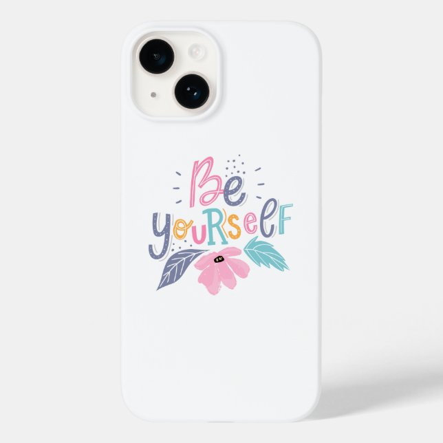 Coques Case-Mate iPhone Soyez vous-même | Fleurs Pastel (Verso)