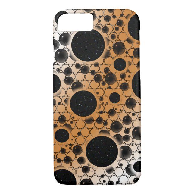 Coques Case-Mate iPhone Space Bubble Spots - White/Bronze (Dos)