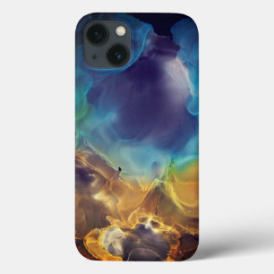 Case-Mate iPhone Case Space Nebula bleu jaune Alcool art