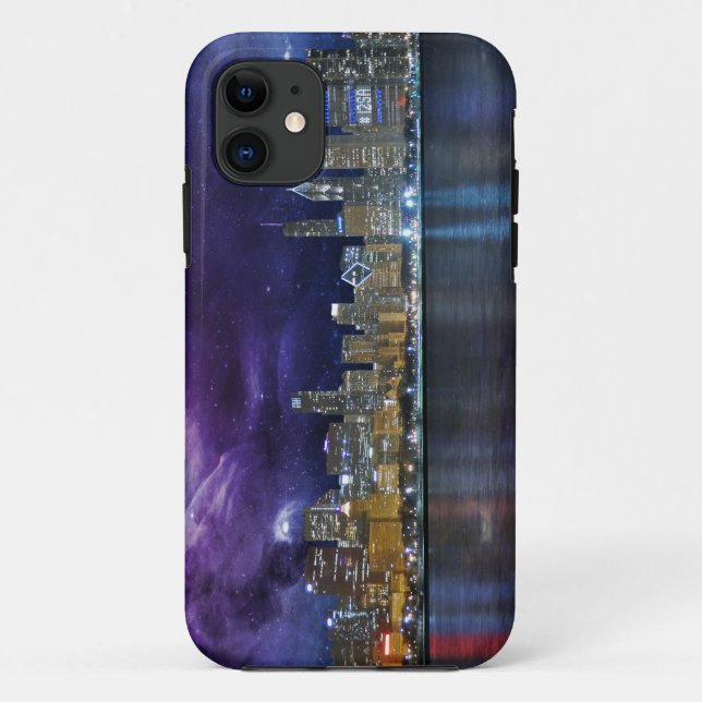 Coques Case-Mate iPhone Spacey Chicago Skyline (Dos)