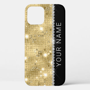 Case-Mate iPhone Case Sparkle Gold Parties scintillant Nom personnalisé