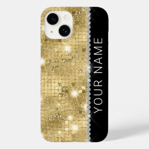 Coque Case-Mate iPhone Sparkle Gold Parties scintillant Nom personnalisé