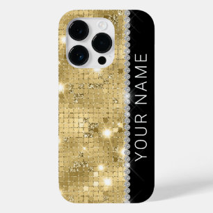 Coque Case-Mate iPhone Sparkle Gold Parties scintillant Nom personnalisé