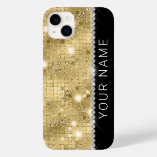 Coque Case-Mate iPhone Sparkle Gold Parties scintillant Nom personnalisé