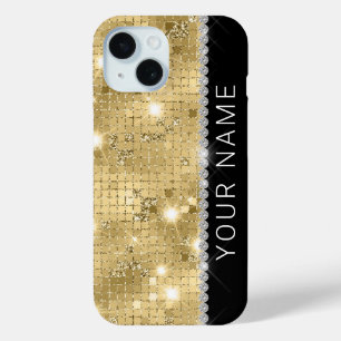 Coque Case-Mate iPhone Sparkle Gold Parties scintillant Nom personnalisé