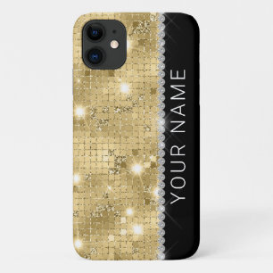 Case-Mate iPhone Case Sparkle Gold Parties scintillant Nom personnalisé