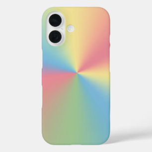 Coque Pour iPhone 16 spectre arc-en-ciel pastel