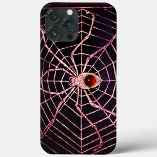 iPhone 13 Pro Max Coque SPIDER ET WEB Rouge Ruby Noir