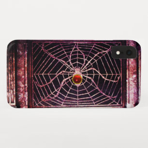 Coques Pour iPhone SPIDER ET WEB Rouge Ruby Noir