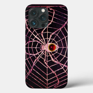 iPhone 13 Pro Coque SPIDER ET WEB Rouge Ruby Noir