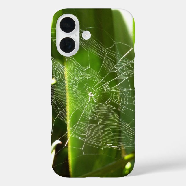 Coques Case-Mate iPhone Spiderweb dans Tropical Leaves Nature (Verso)