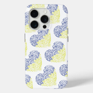 Coque Case-Mate iPhone Spiral tourbillons mehandi coeur drapeau ukrainien