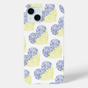 Coque Case-Mate iPhone Spiral tourbillons mehandi coeur drapeau ukrainien