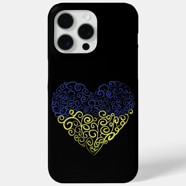 Coques Case-Mate iPhone Spiral tourbillons mehandi coeur drapeau ukrainien (Verso)