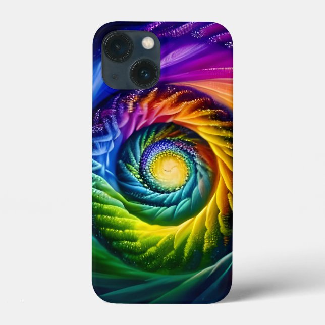 Coques Case-Mate iPhone Spirale arc-en-ciel vers l'extérieur (Verso)