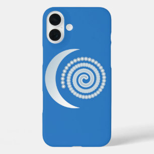 Coque Pour iPhone 16 Plus Spirale de la Lune d'Argent
